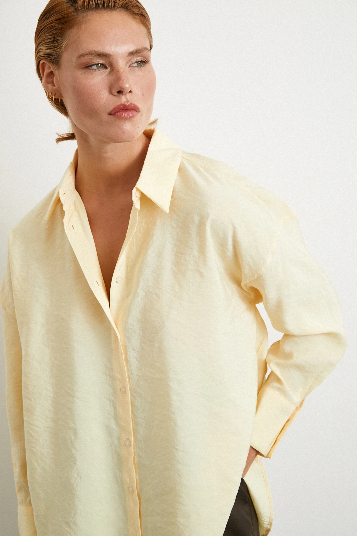 Basic Modal Gömlek Sarı