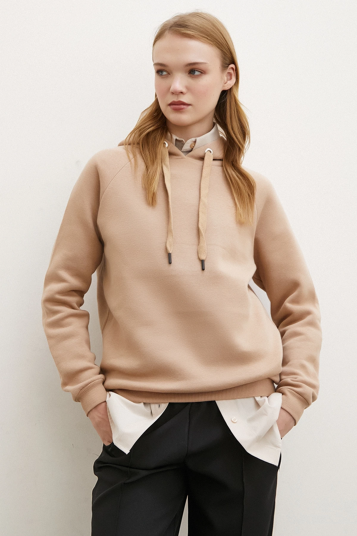 Kapşonlu Sweatshirt Kahve