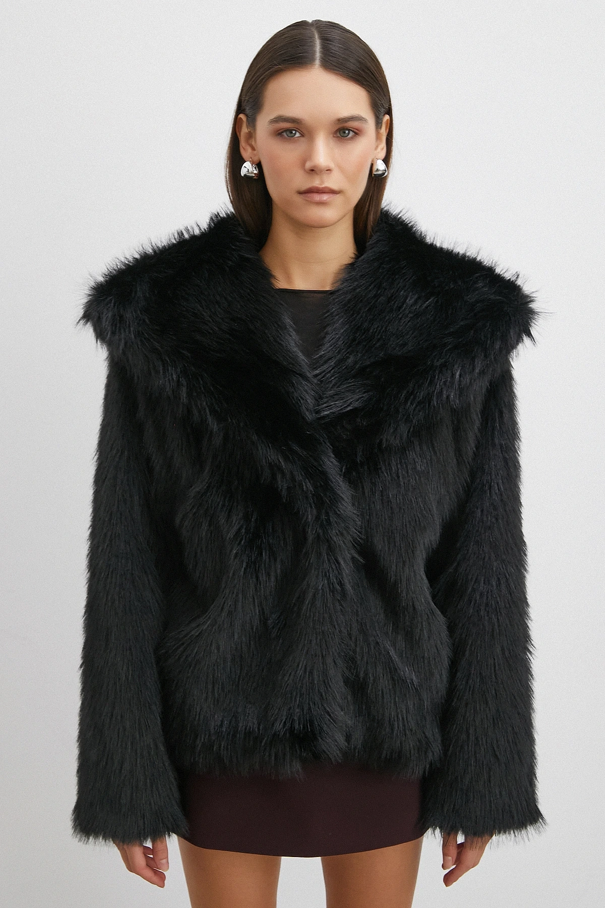 Midi Boy Lolita Kürk Siyah