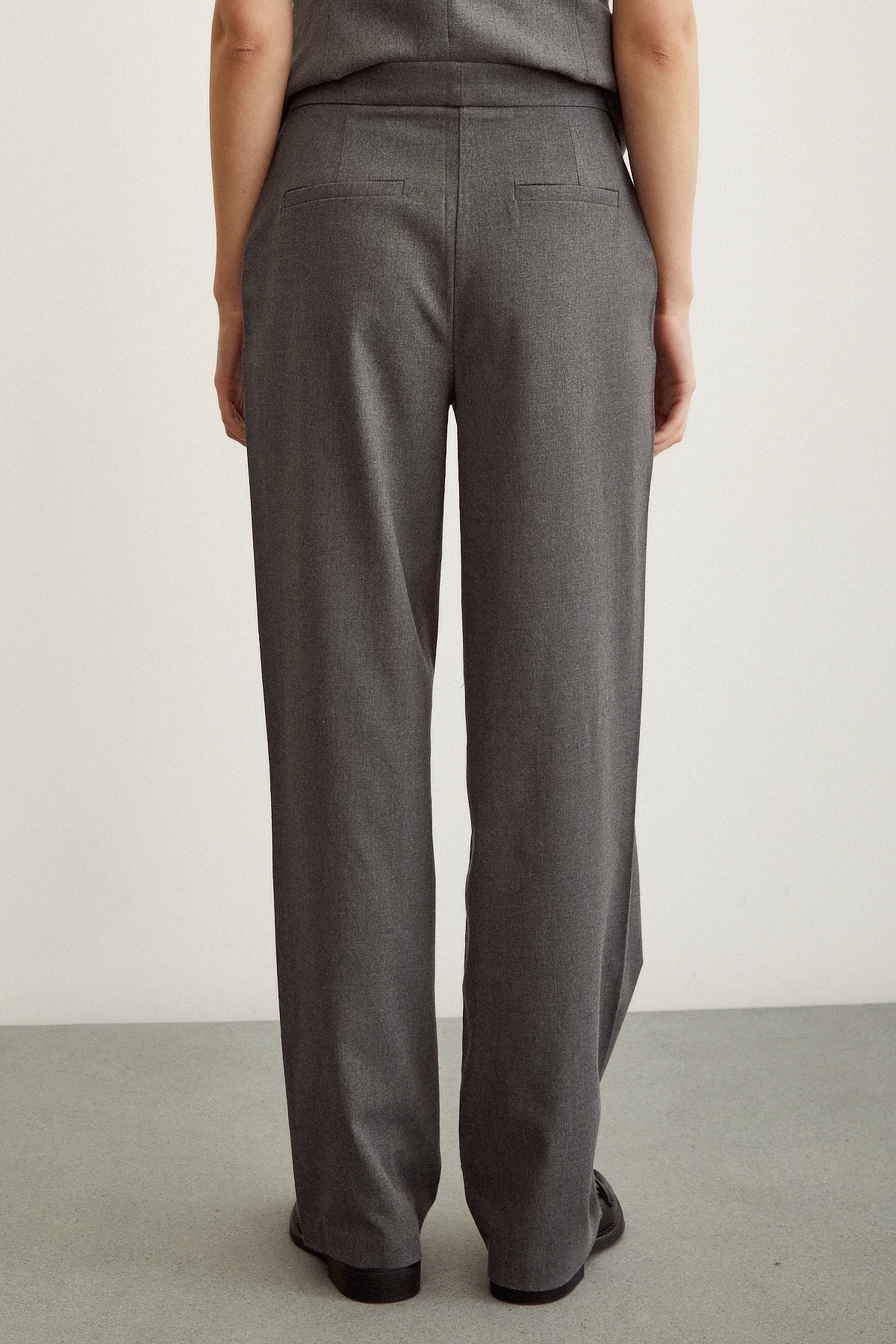 Klasik Boru Paça  Pantolon Gri