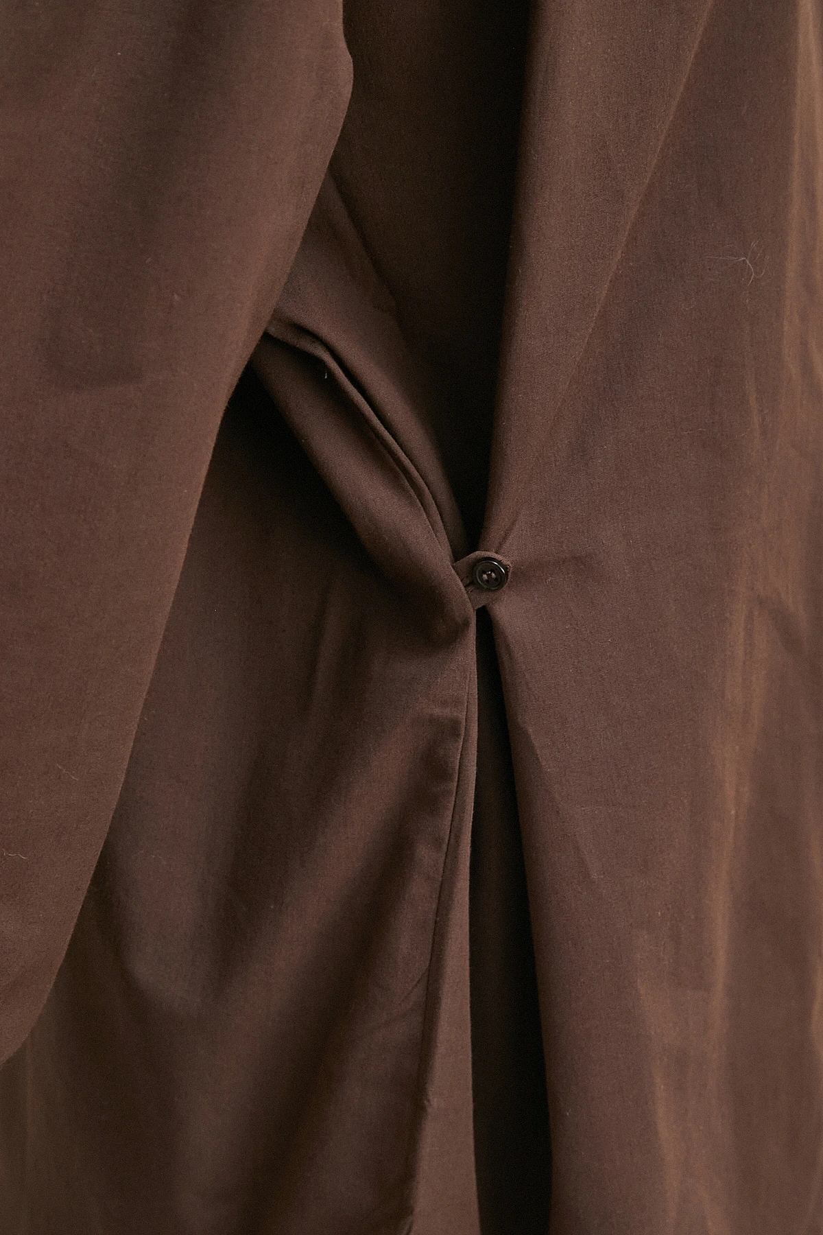 Düğme Detaylı Pamuklu Gömlek Kahve