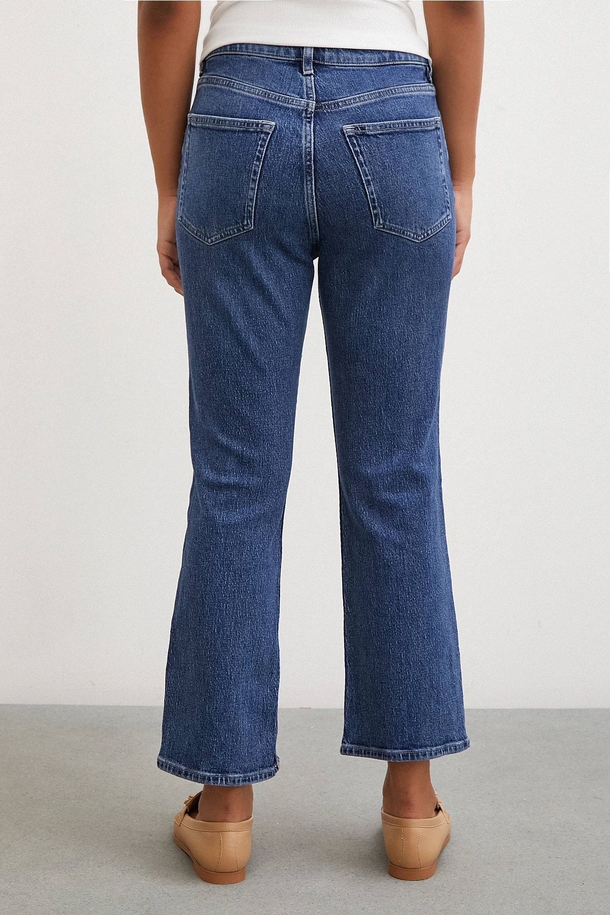 Yüksek Bel Regular Fit Jean Mavi