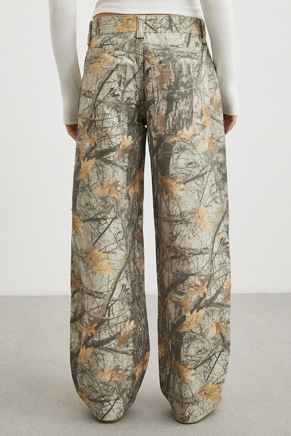 Desenli Boyfriend Premium Jean Bej