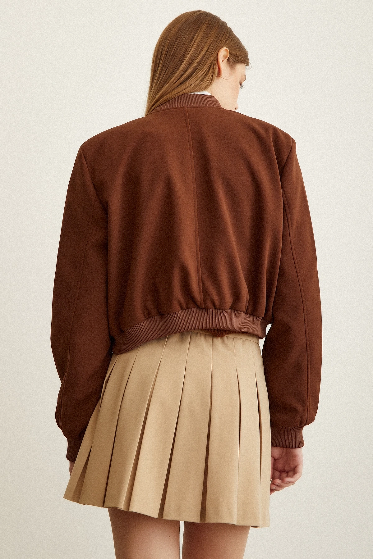 Astarlı Çıt Çıtlı Mont Kahve