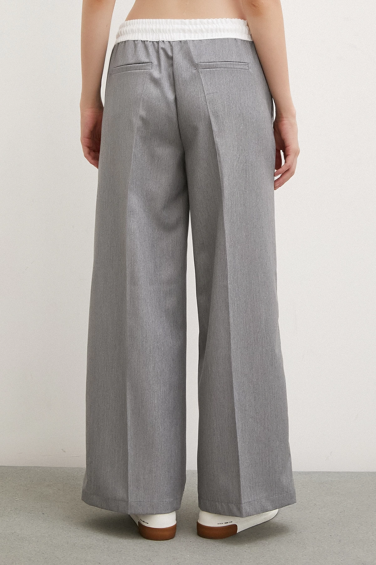 Beli Latikli Garnili Pantolon Gri