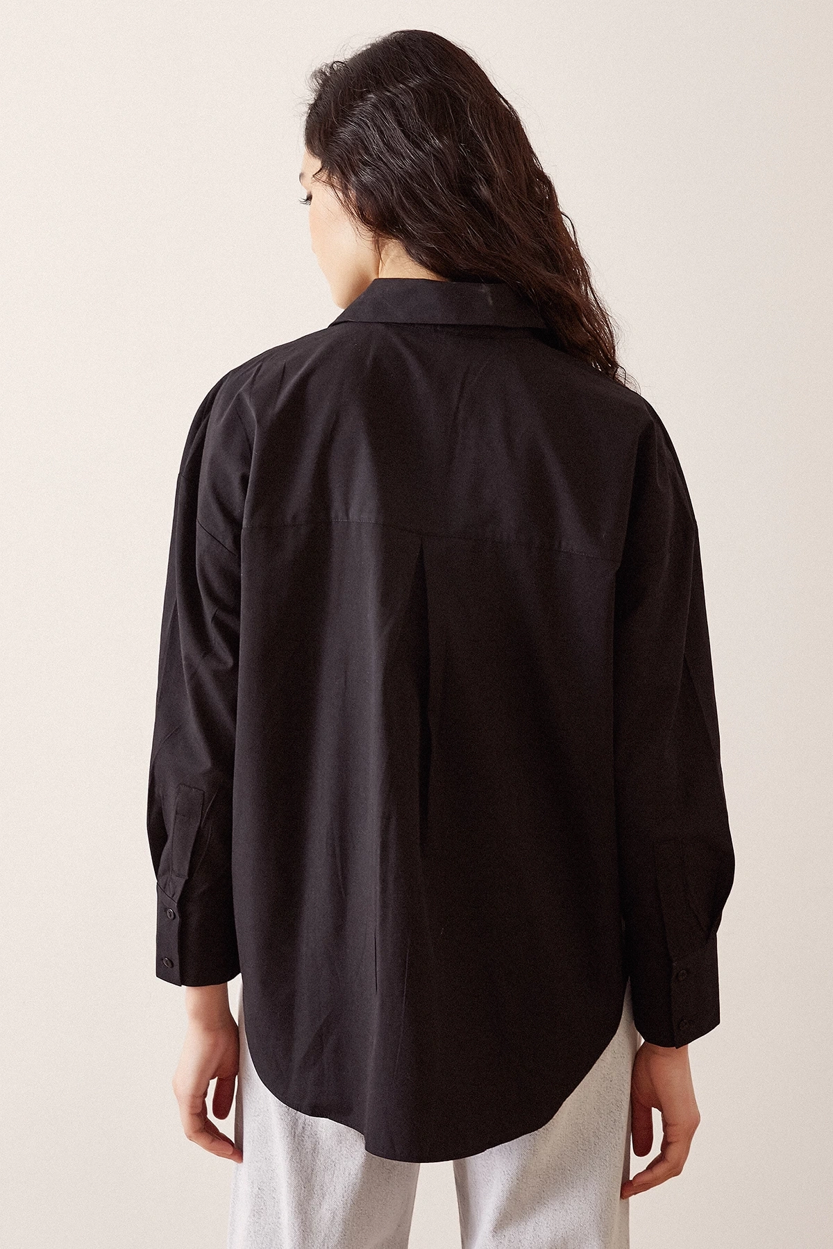 Basic Poplin Gömlek Siyah