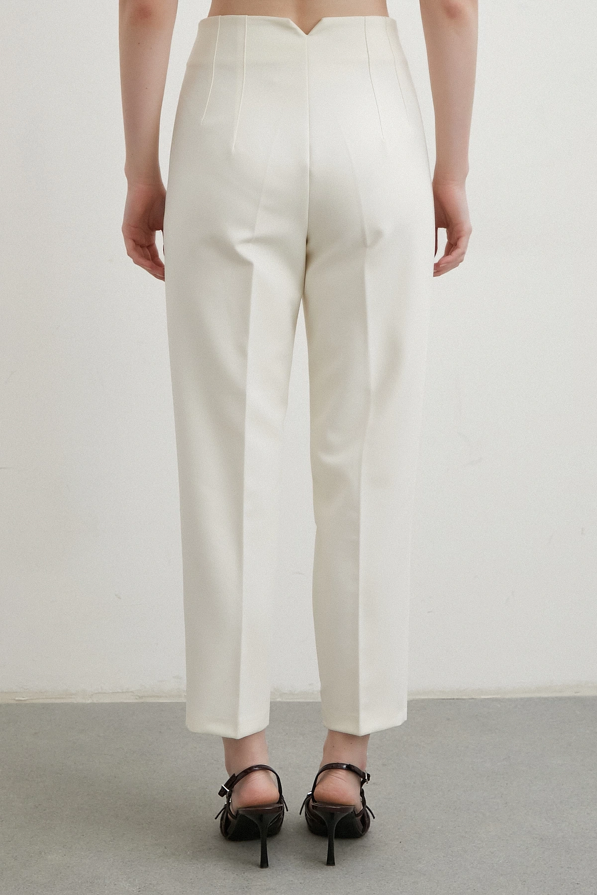 Skinny Kumaş Pantolon Ekru