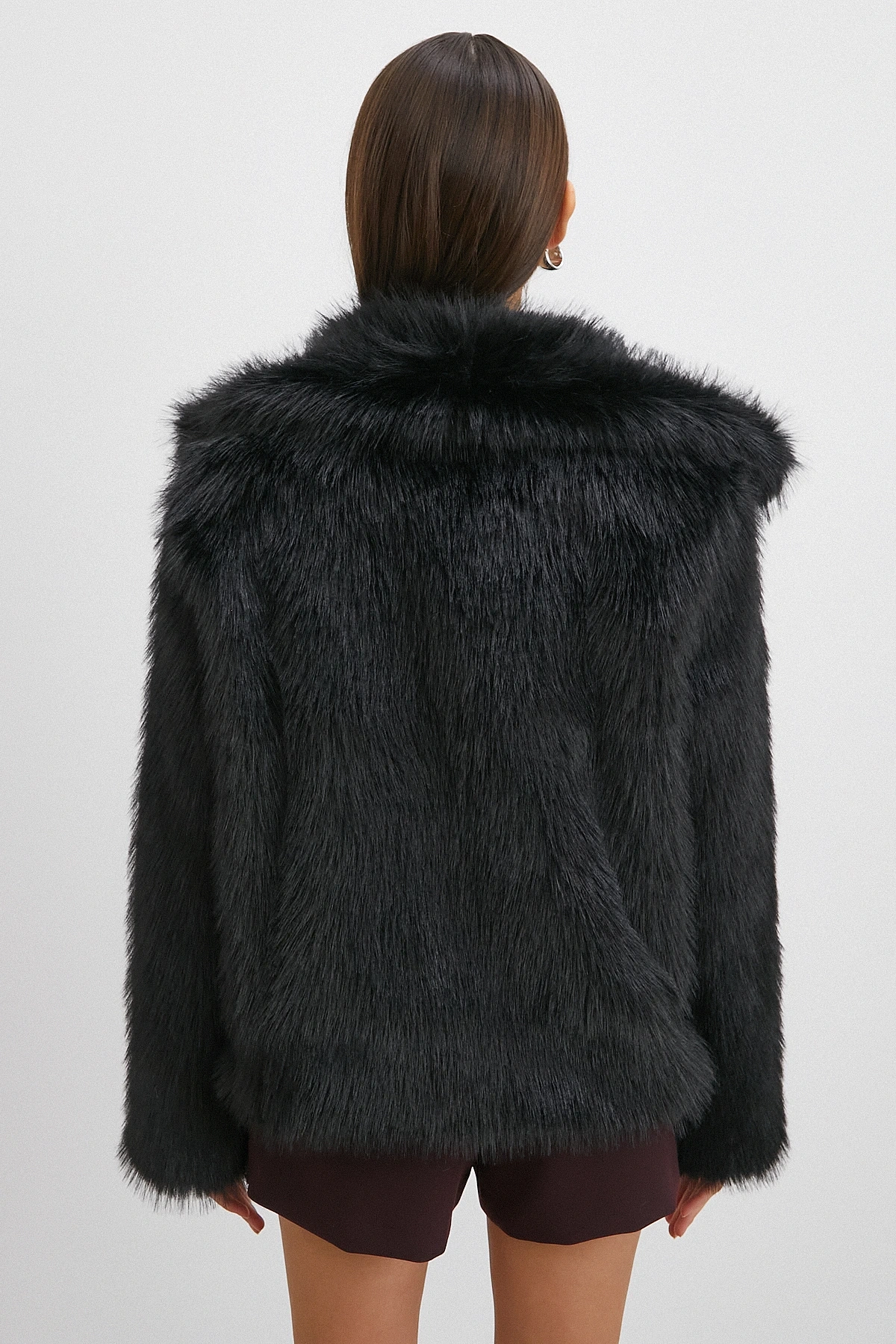 Midi Boy Lolita Kürk Siyah