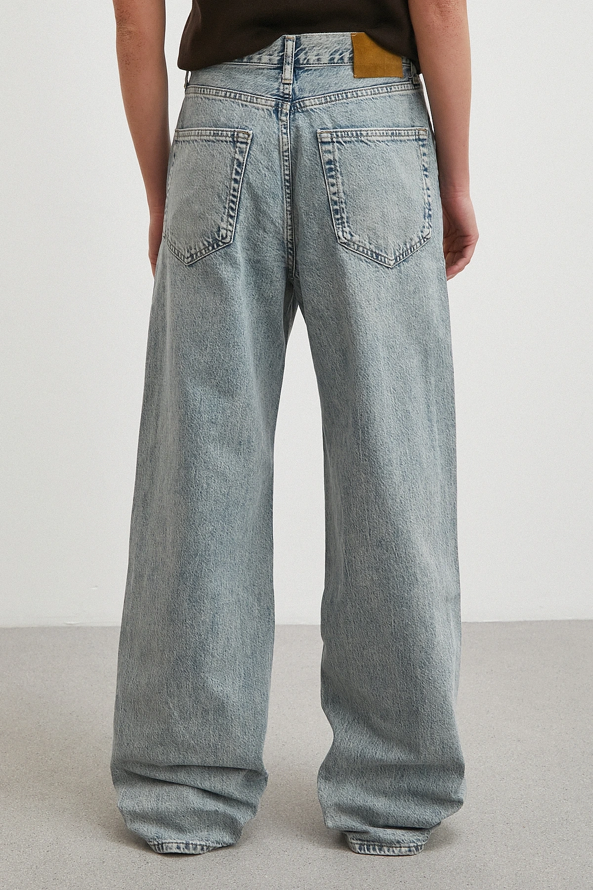 Yüksek Bel Relaxed Fit Jean Mavi