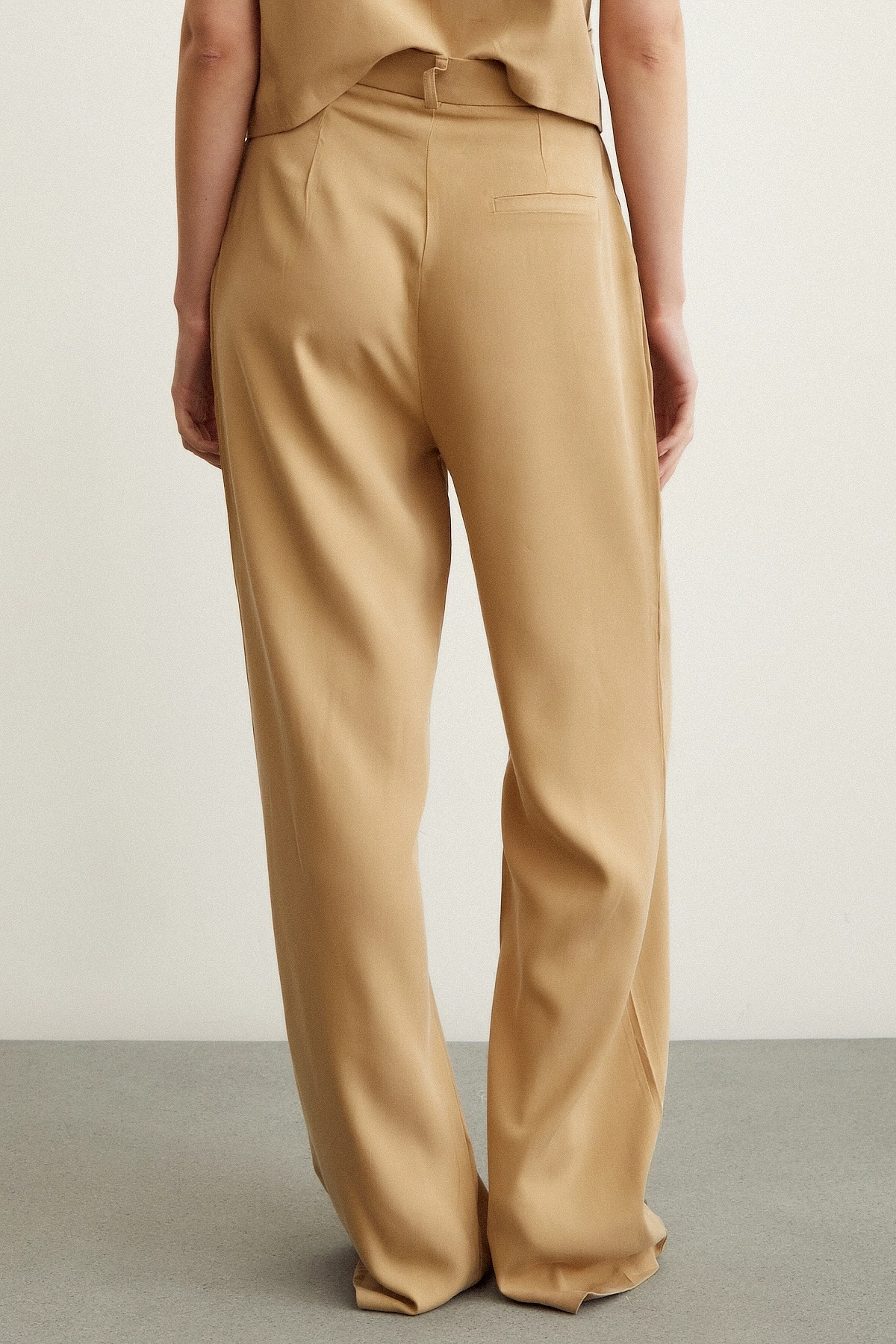 Geniş Paça Pantolon Camel