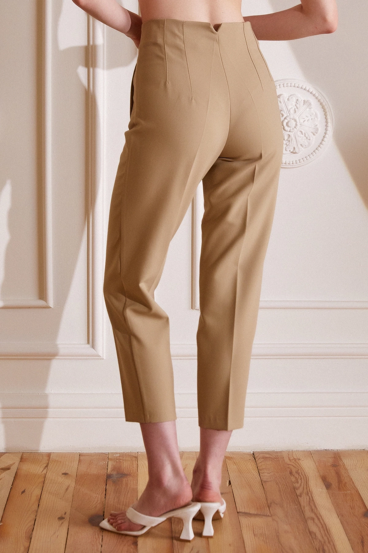 Skinny Kumaş Pantolon Vizon