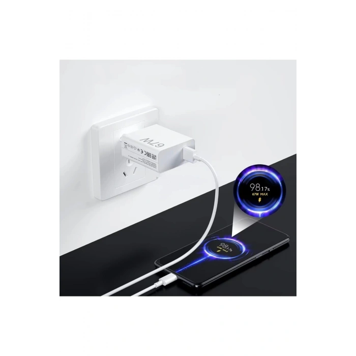 ⚡ 67W Hızlı Şarj Adaptörü + Type-C Kablosu | Süper Hızlı Şarj Cihazı 1 metre
