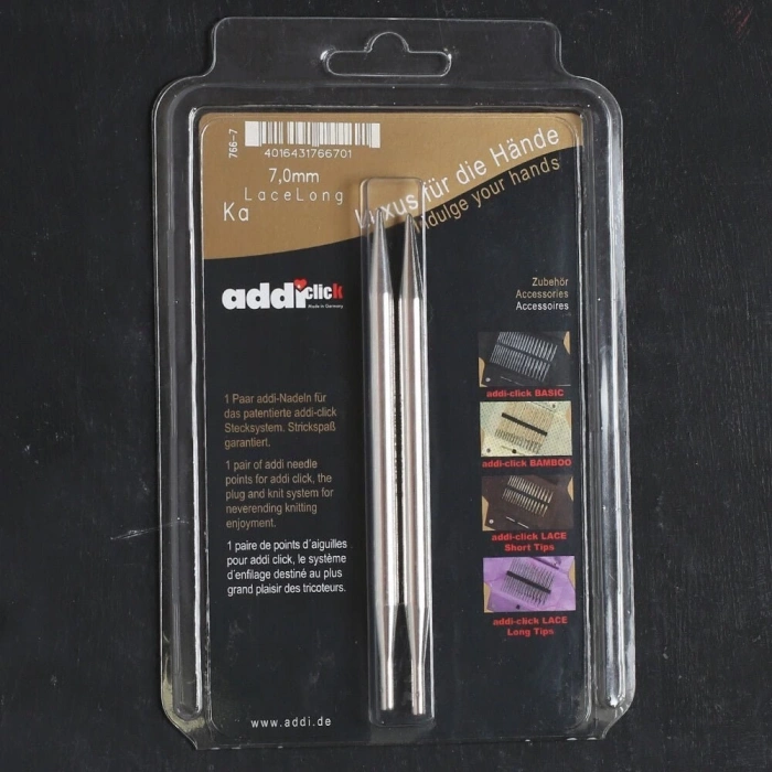 Addi Click Lace 7 Mm Değiştirilebilir Uzun Uçlu Dantel Şişi
