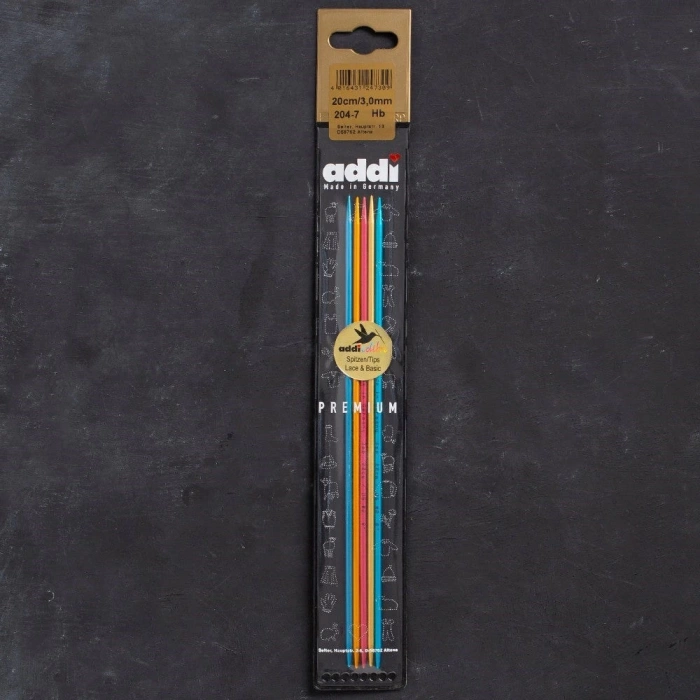 Addi Colibri 3mm 20cm Renkli Çorap Şişi - 204-7