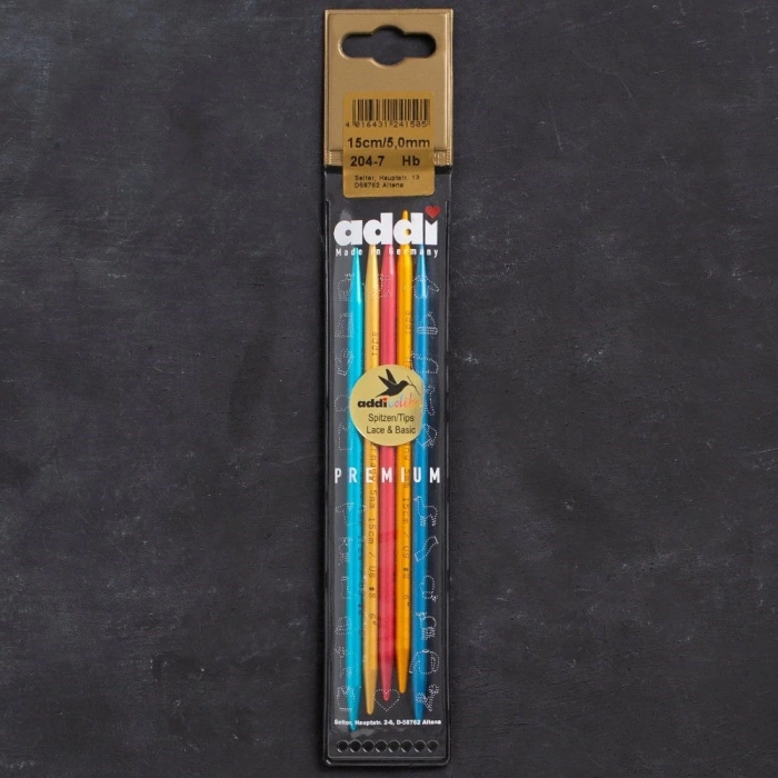 Addi Colibri 5mm 15cm Renkli Çorap Şişi - 204-7