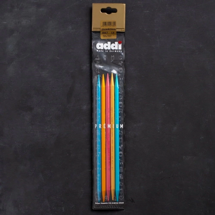 Addi Colibri 8mm 23cm Renkli Çorap Şişi - 204-7