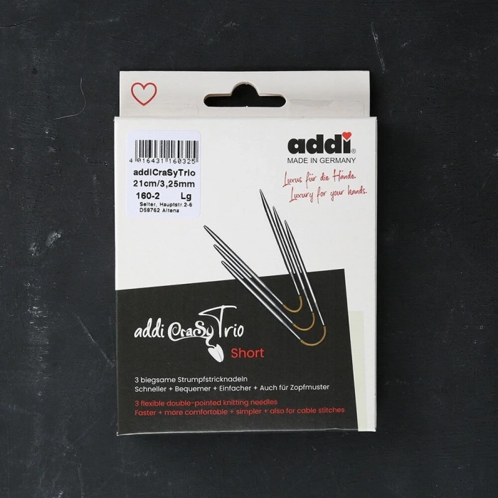 Addi CrasyTrio 3 lü 3,25 Mm 21 Cm Misinalı Çorap Şişi