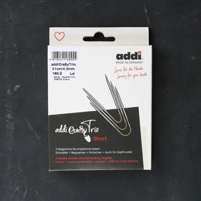 Addi CrasyTrio 3 lü 4,5 Mm 21 Cm Misinalı Çorap Şişi