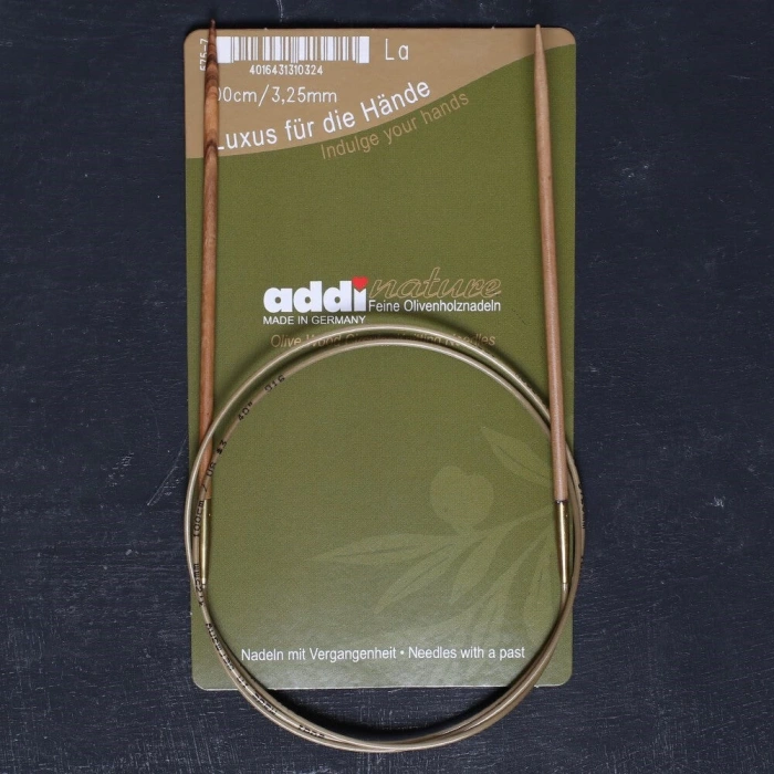 Addi Olive Wood 3,25mm 100cm Zeytin Ağacı Misinalı Örgü Şişi