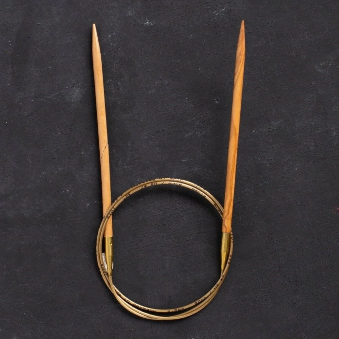 Addi Olive Wood 4,5 mm 80 cm Zeytin Ağacı Misinalı Örgü Şişi