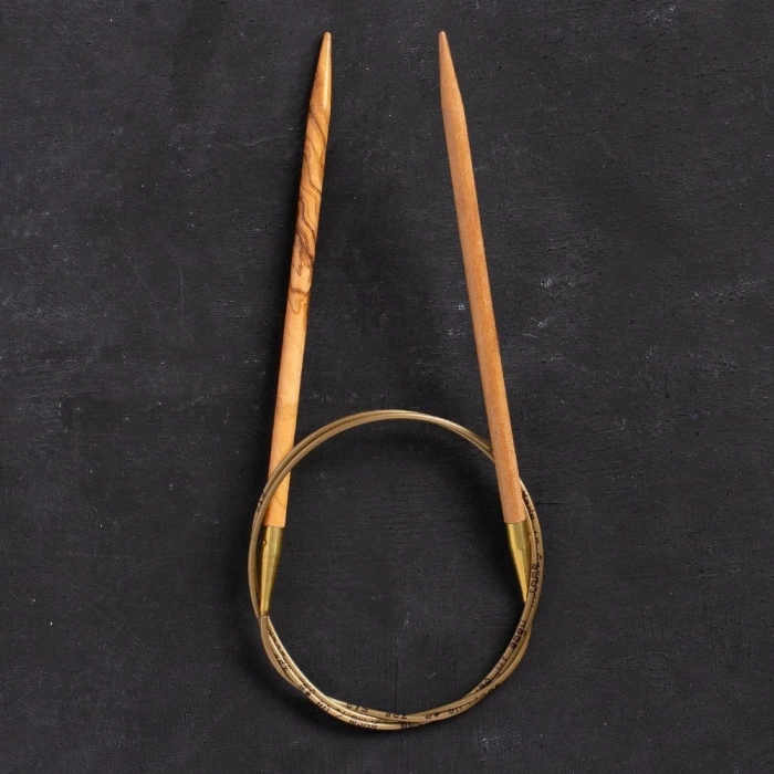 Addi Olive Wood 5 mm 80 cm Zeytin Ağacı Misinalı Örgü Şişi