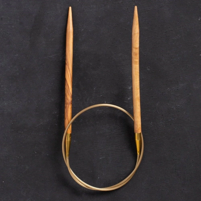 Addi Olive Wood 6 mm 60 cm Zeytin Ağacı Misinalı Örgü Şişi