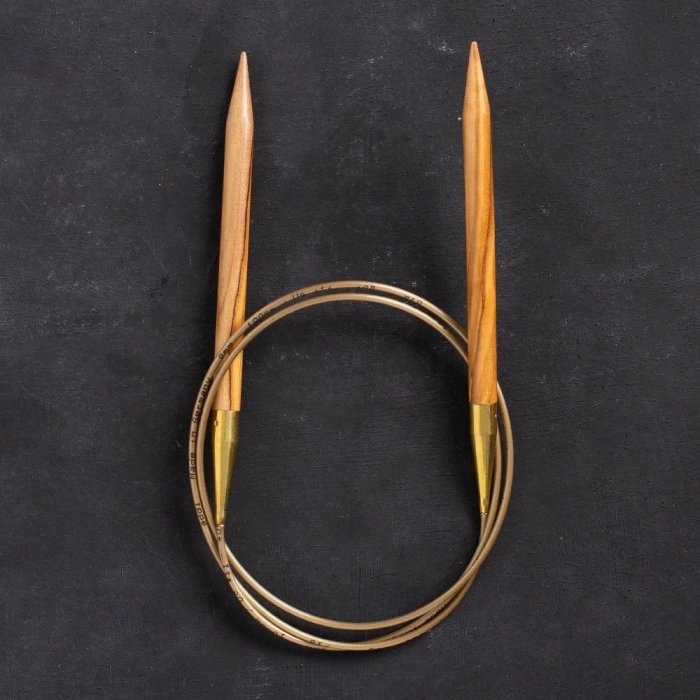 Addi Olive Wood 8 mm 100 cm Zeytin Ağacı Misinalı Örgü Şişi