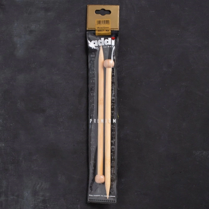 Addi Premium 10mm 25cm Bambu Örgü Şişi - 5007025-1