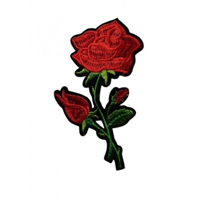 Aplike Ütü İle Yapışan Gül Büyük Arma 15x5 cm