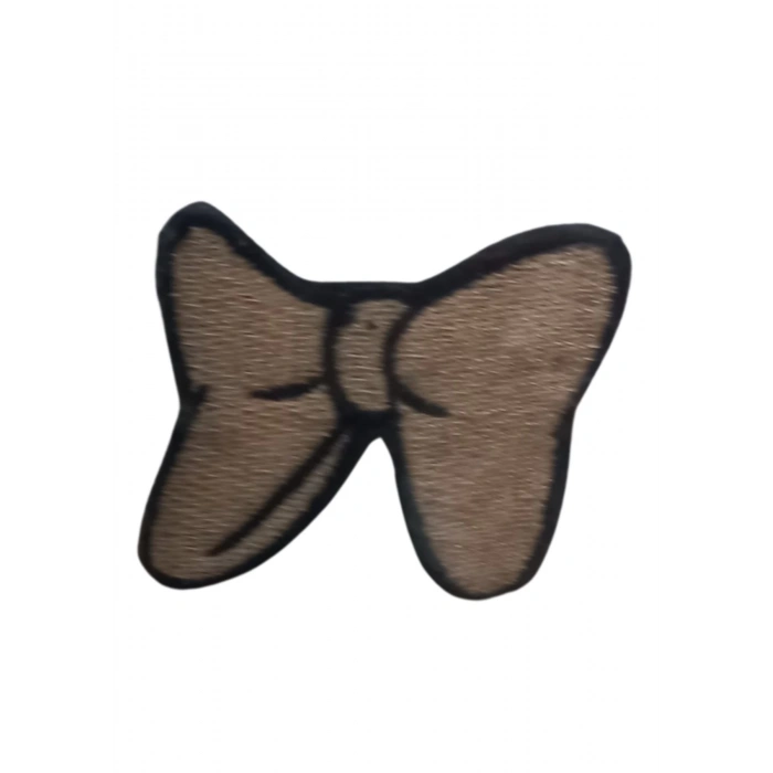 Aplike Ütü İle Yapışan Küçük Kelebek Kahverengi Arma 3x2 cm