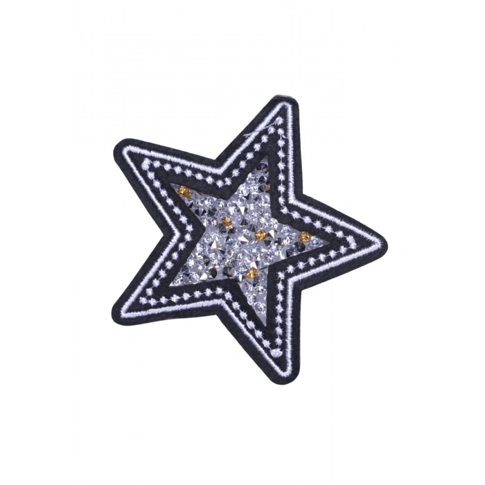 Aplike Ütü İle Yapışan Taşlı Yıldız Arma 5 cm