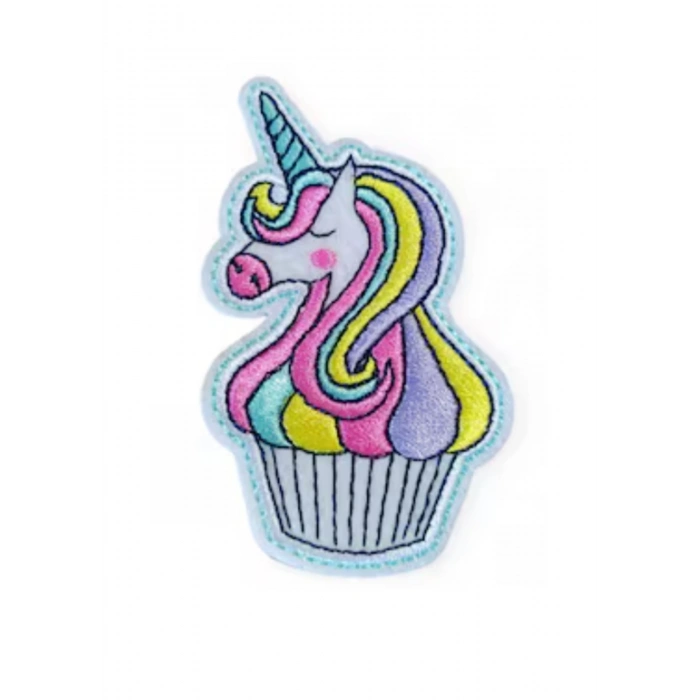 Aplike Ütü İle Yapışan Unicorn At Pembe Karışık Arma 5x3 cm