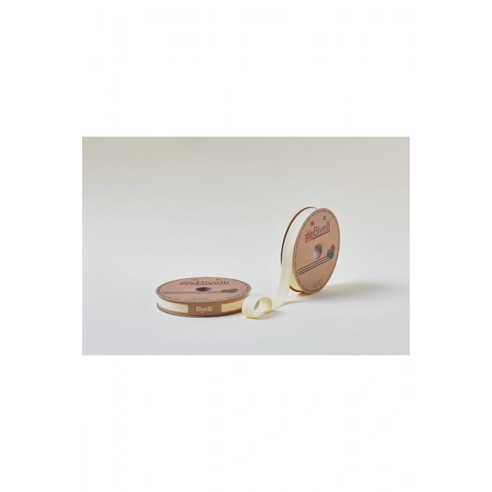 Biye Koton Katlı D06 Sarı 2 cm 25 Metre %65 Koton %35 Polyester