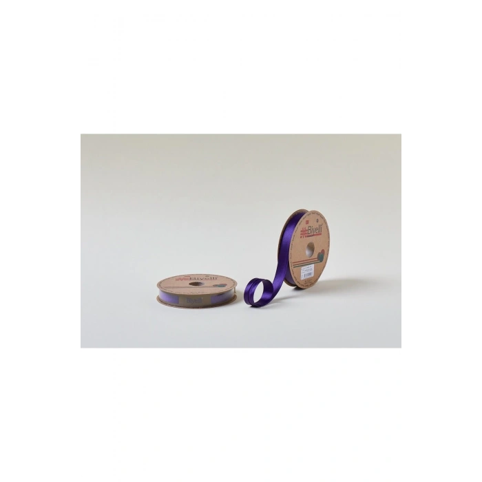 Biye Saten Katlı 019 Koyu Mor 2 cm 25 Metre %100 Polyester