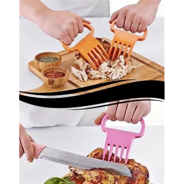 BUFFER® 2 Adet Ev Tipi Pişmiş Et Tavuk Kesme Bölme Parçalama Çatalı Seti