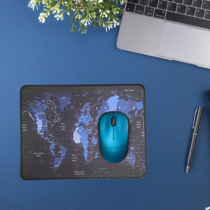BUFFER® 25x32 cm Küçük Boy Mouse Pad Dünya Haritası