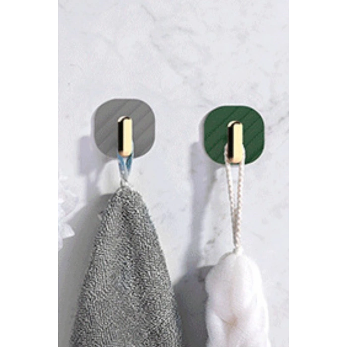 BUFFER®  2li Yapışkanlı Retro Askılık Dolap Kapak Kulpu Gri