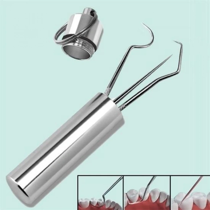 BUFFER® 7 Parça Paslanmaz Çelik Ağız Diş Tartar Sökücü Temizlik Bakım Seti