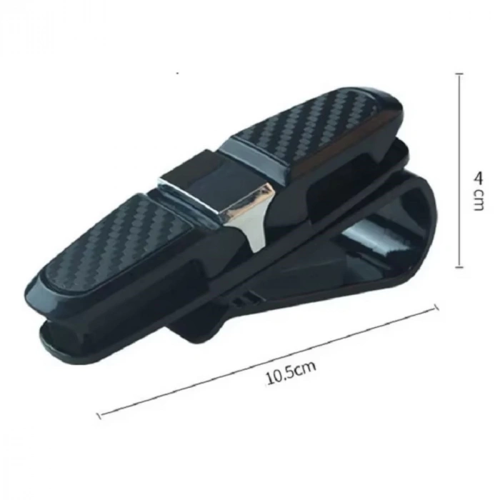 BUFFER® Araç İçi Güneşliğe Takılan 2li Gözlük,Kart,Para Takmalık Aparat