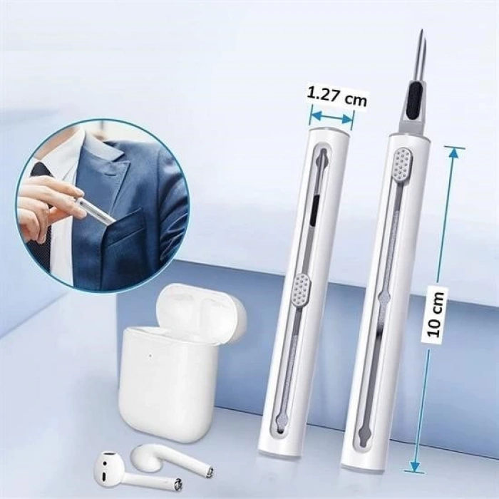 BUFFER® Çok Amaçlı Yumuşak Fırçalı Kablosuz Kulaklıklar İçin Kulaklık Temizleme Kiti