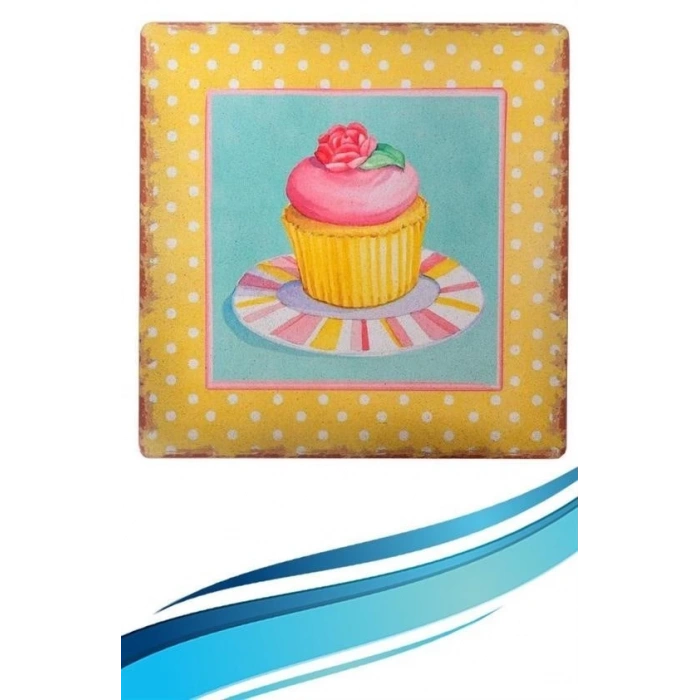 BUFFER® Decotown Duvar Panosu 40*40 Cup Cake Muffin Motifli Duvar Süsü
