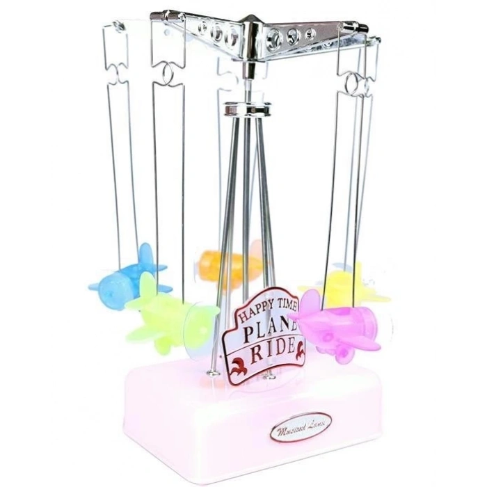 BUFFER® Hareketli Uçaklı Kurmalı Hediyelik Küçük Müzik Kutusu Aleti