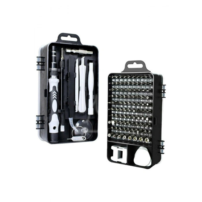 BUFFER® Hassas Tornavida Seti Bilgisayar Pc Telefon Onarım Aracı Seti Manyetik 115 in 1 Tornavida Seti