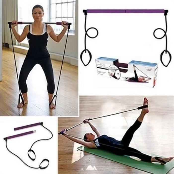 BUFFER® Jimnastik Çubuğu Plates Barı Taşınabilir Spor Ve Egzersiz Aleti