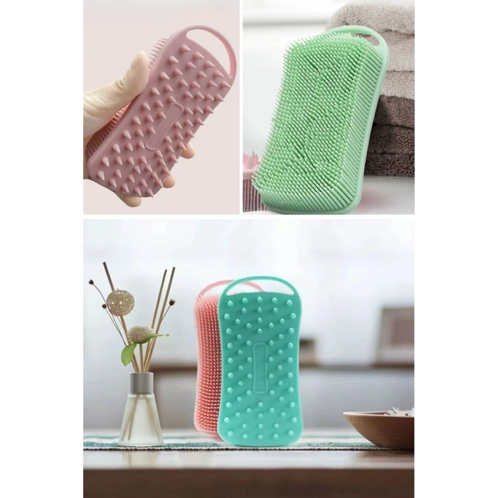 BUFFER® Kendiliğinden Askılı Peeling ve Masaj Etkili Silikon Banyo Vücut Fırçası