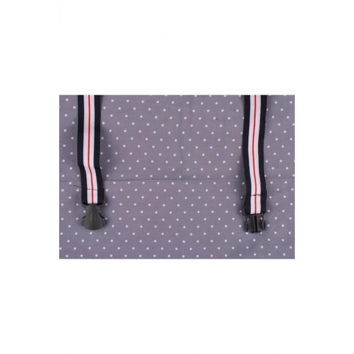 BUFFER® Kullanışlı Bebek Emzirme Önlüğü Gri Puantiyeli