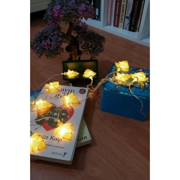 BUFFER® Metal Örgülü Çam Ağacı Şeklinde Günışığı Şerit Led Işık Zinciri