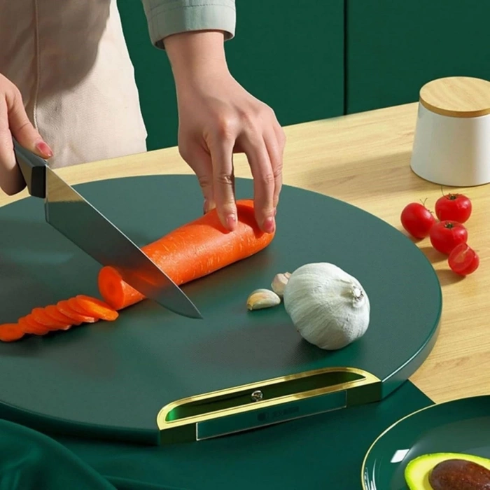 BUFFER® Mutfak Sebze,Meyve,Et,Balık,Ekmek Doğrama Kesme Tahtası Standlı Kesim Panosu