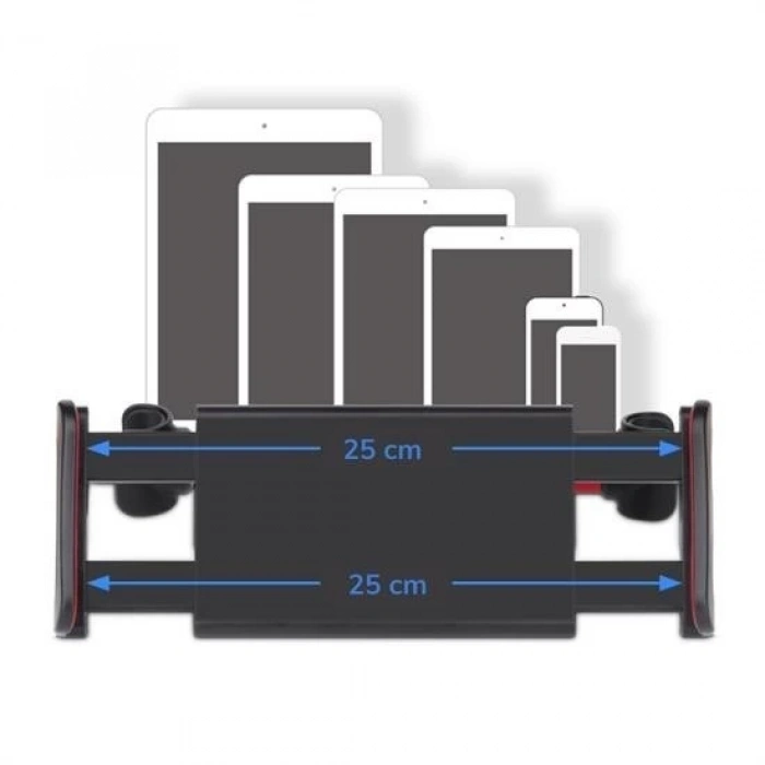 BUFFER® Oto Koltuk Arkası Telefon Tablet Tutucu Ayarlanabilir 360 Derece Dönebilen Pratik Stand