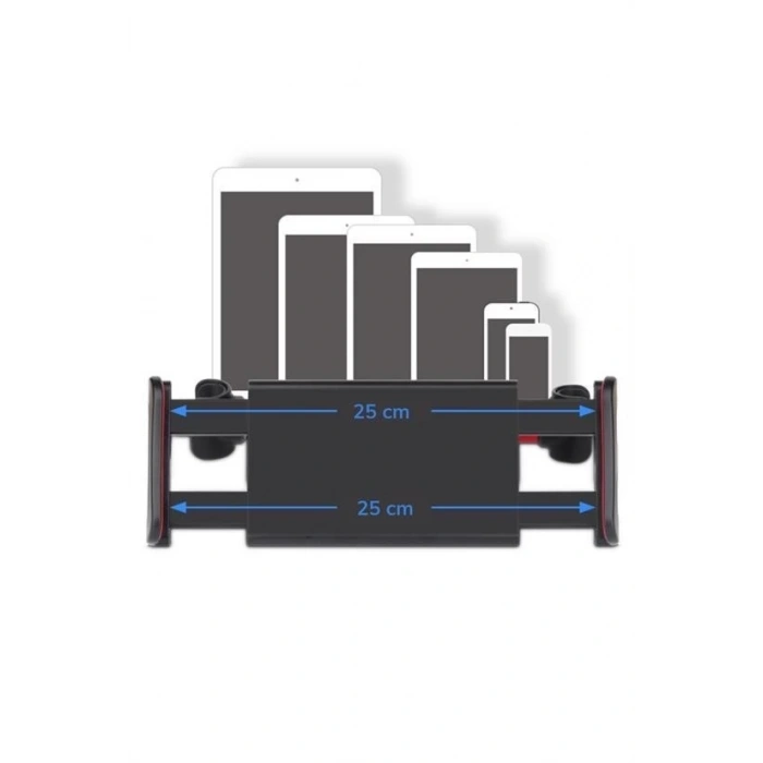 BUFFER® Oto Koltuk Arkası Telefon Tablet Tutucu Ayarlanabilir 360 Derece Dönebilen Pratik Stand